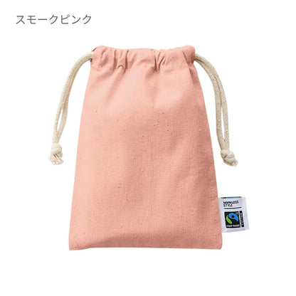 フェアトレードコットン 巾着（S） | ノベルティ(小物) | 1枚 | TF-0005 | ネイビー