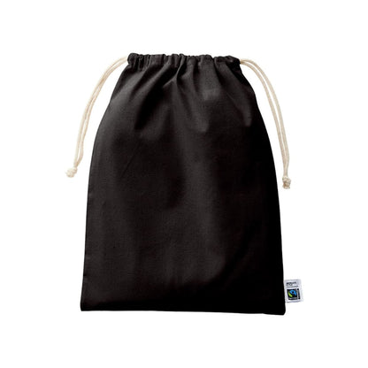 フェアトレードコットン 巾着（L） | ノベルティ(小物) | 1枚 | TF-0007 | ナイトブラック