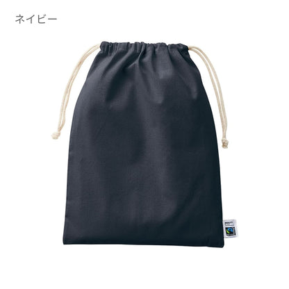 フェアトレードコットン 巾着（L） | ノベルティ(小物) | 1枚 | TF-0007 | ナチュラル
