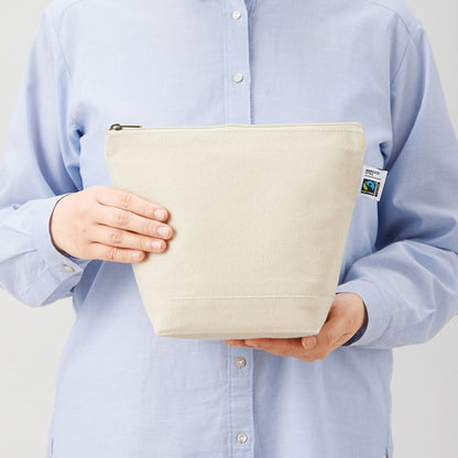 フェアトレードコットン キャンバスデイリーポーチ（M） | ノベルティ(小物) | 1枚 | TF-0012 | ナイトブラック