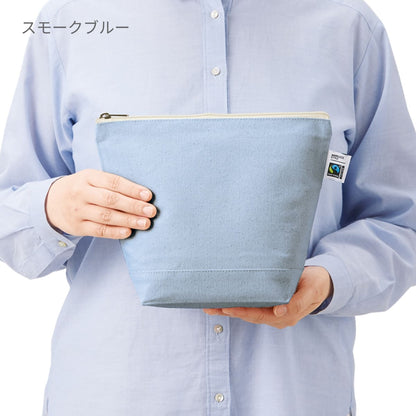 フェアトレードコットン キャンバスデイリーポーチ（M） | ノベルティ(小物) | 1枚 | TF-0012 | ナイトブラック