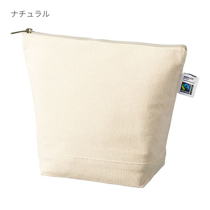 フェアトレードコットン キャンバスデイリーポーチ（M） | ノベルティ(小物) | 1枚 | TF-0012 | ネイビー