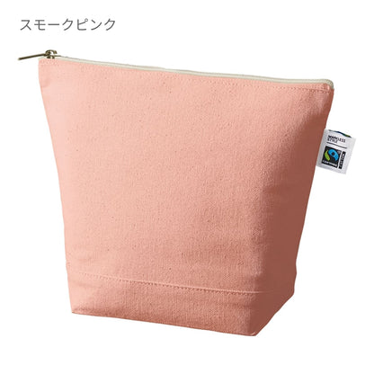 フェアトレードコットン キャンバスデイリーポーチ（M） | ノベルティ(小物) | 1枚 | TF-0012 | ナイトブラック
