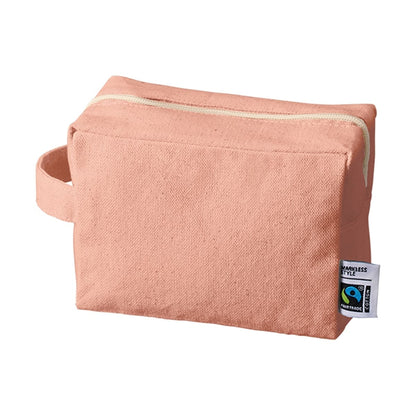 フェアトレードコットン キャンバスファスナーポーチ（M） | ノベルティ(小物) | 1枚 | TF-0014 | ナイトブラック