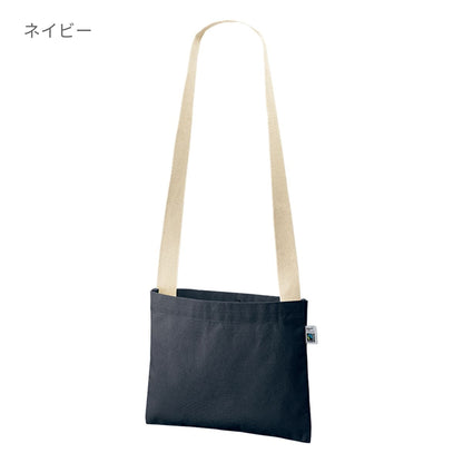 フェアトレードコットン キャンバスサコッシュ | ノベルティ(小物) | 1枚 | TF-0023 | ネイビー