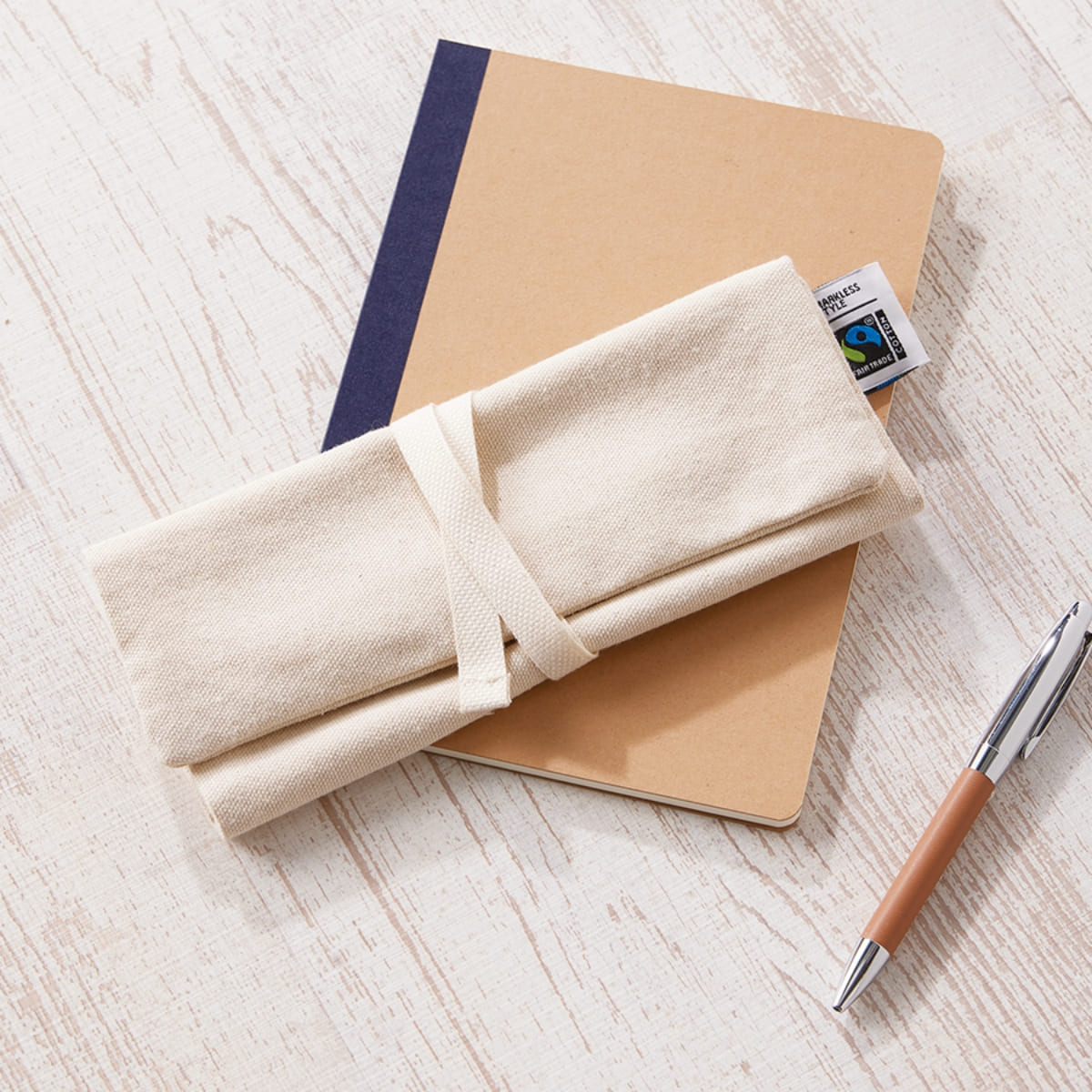 フェアトレードコットン マルチケース | ノベルティ(小物) | 1枚 | TF-0025 | ネイビー