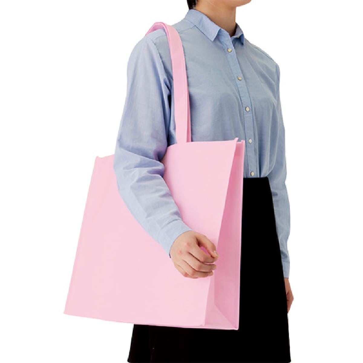 不織布 イベントバッグ | ノベルティ(小物) | 1枚 | TR-0526 | ピーチピンク