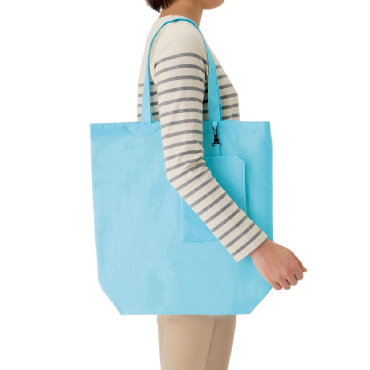 コンパクトバッグ（L）ポーチ付 | ノベルティ(小物) | 1枚 | TR-0728 | インクブラック