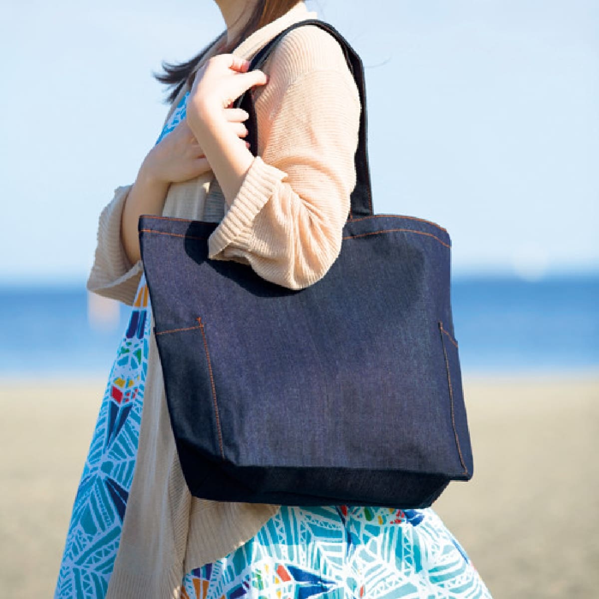 デニム マルチトート（M) | ノベルティ(小物) | 1枚 | TR-0861 | ヴィンテージブルー