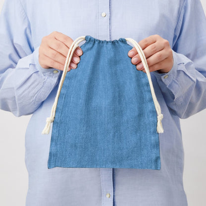 デニム巾着（M） | ノベルティ(小物) | 1枚 | TR-0919 | ヴィンテージブルー