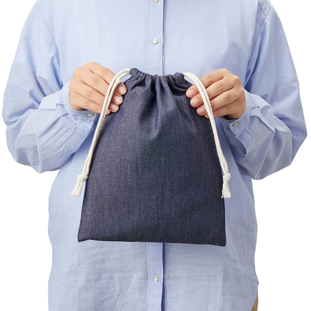 デニム巾着（M） | ノベルティ(小物) | 1枚 | TR-0919 | ヴィンテージブルー