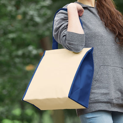 不織布 保冷スクエアコンビトート | ノベルティ(小物) | 1枚 | TR-0926 | ディープブルー