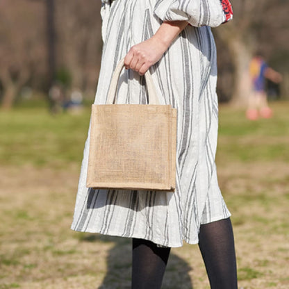 ジュート スクエアトート（S） | ノベルティ(小物) | 1枚 | TR-1004 | ナチュラルホワイト