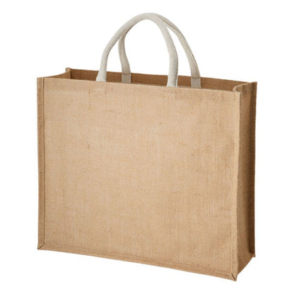 ジュート スクエアトート（L） | ノベルティ(小物) | 1枚 | TR-1006 | ナチュラルホワイト