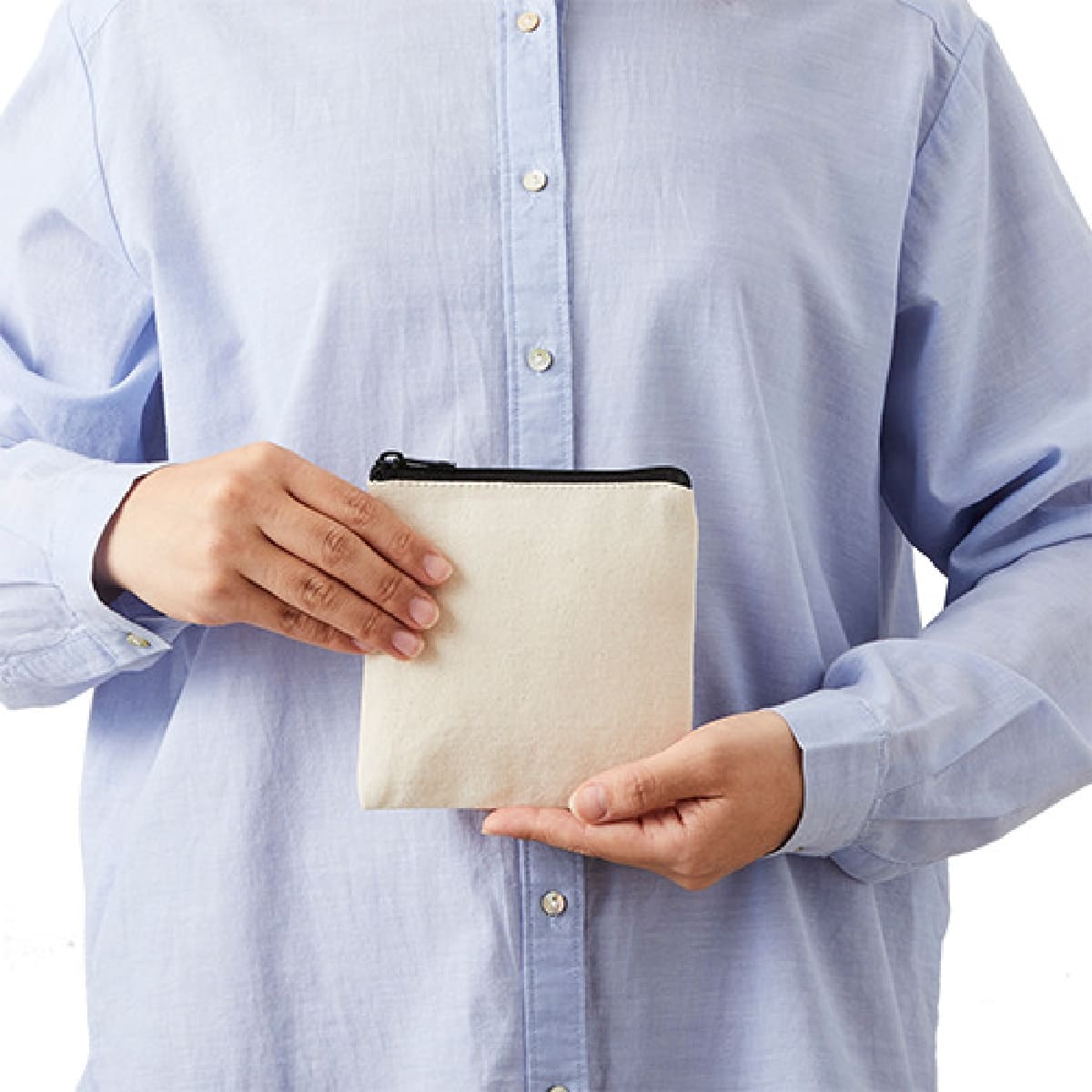 ライトキャンバス フラットポーチ（SS） | ノベルティ(小物) | 1枚 | TR-1055 | ナチュラル