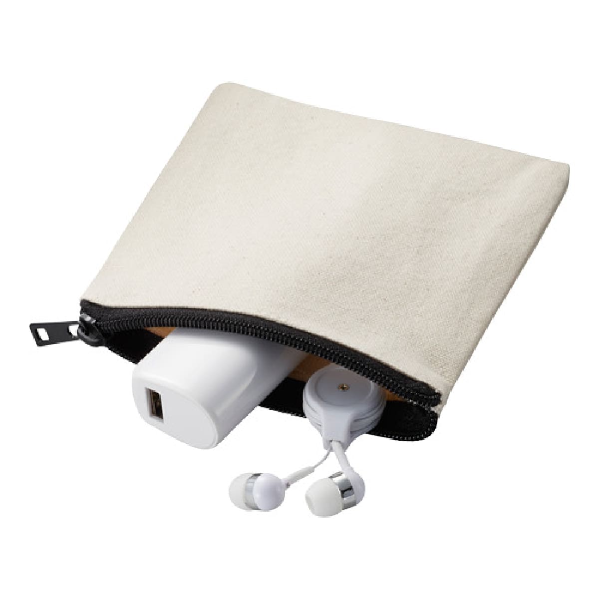 ライトキャンバス フラットポーチ（SS） | ノベルティ(小物) | 1枚 | TR-1055 | ナイトブラック