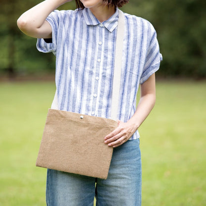 ジュート サコッシュ | ノベルティ(小物) | 1枚 | TR-1084 | ナチュラルベージュ