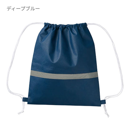 不織布 リフレクター付巾着リュック | ノベルティ(小物) | 1枚 | TR-1093 | レッド