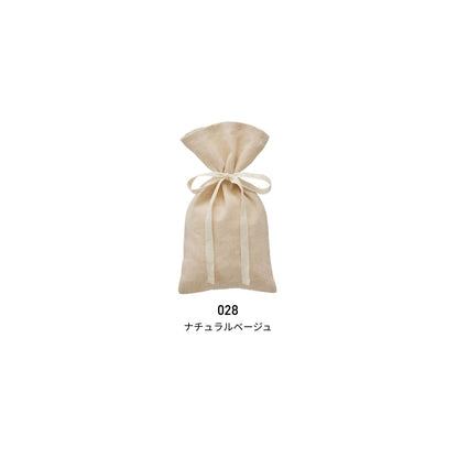 コットンリネン ラッピング巾着（S） | ノベルティ(小物) | 1枚 | TR-1151 | ナチュラルベージュ