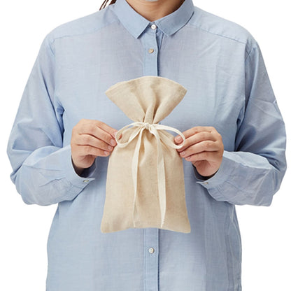 コットンリネン ラッピング巾着（S） | ノベルティ(小物) | 1枚 | TR-1151 | ナチュラルベージュ