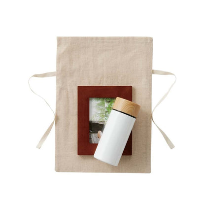 コットンリネン ラッピング巾着（M） | ノベルティ(小物) | 1枚 | TR-1152 | ナチュラルベージュ