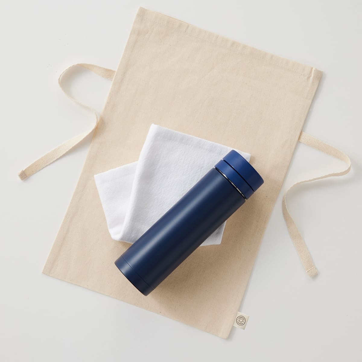 オーガニックコットン ラッピング巾着（M） | ノベルティ(小物) | 1枚 | TR-1154 | ナチュラル