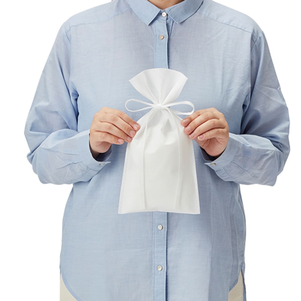 不織布 ラッピング巾着（S） | ノベルティ(小物) | 1枚 | TR-1160 | ディープブルー