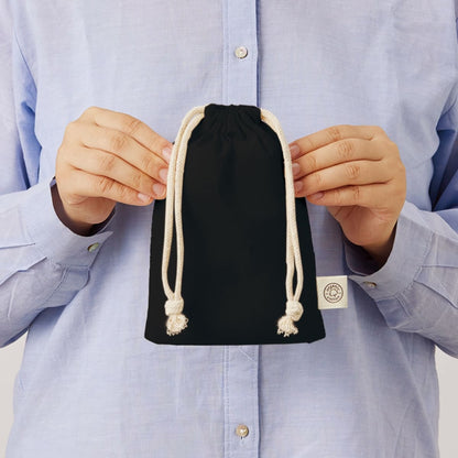 オーガニックコットン ガゼット巾着（S） | ノベルティ(小物) | 1枚 | TR-1168 | ナチュラル