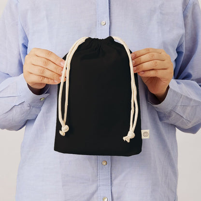 オーガニックコットン ガゼット巾着（M） | ノベルティ(小物) | 1枚 | TR-1169 | ナチュラル