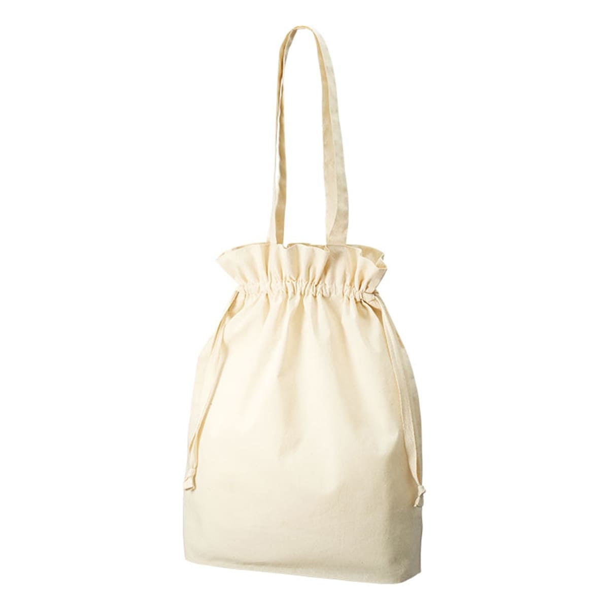 オーガニックコットン ガゼット巾着トート | ノベルティ(小物) | 1枚 | TR-1172 | ブラック