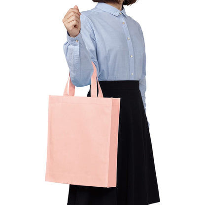 再生不織布 A4スクエアトート | ノベルティ(小物) | 1枚 | TR-1183 | サーモンピンク