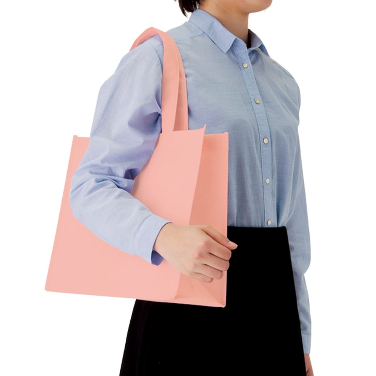 再生不織布 スクエアトート | ノベルティ(小物) | 1枚 | TR-1186 | ライトブルー