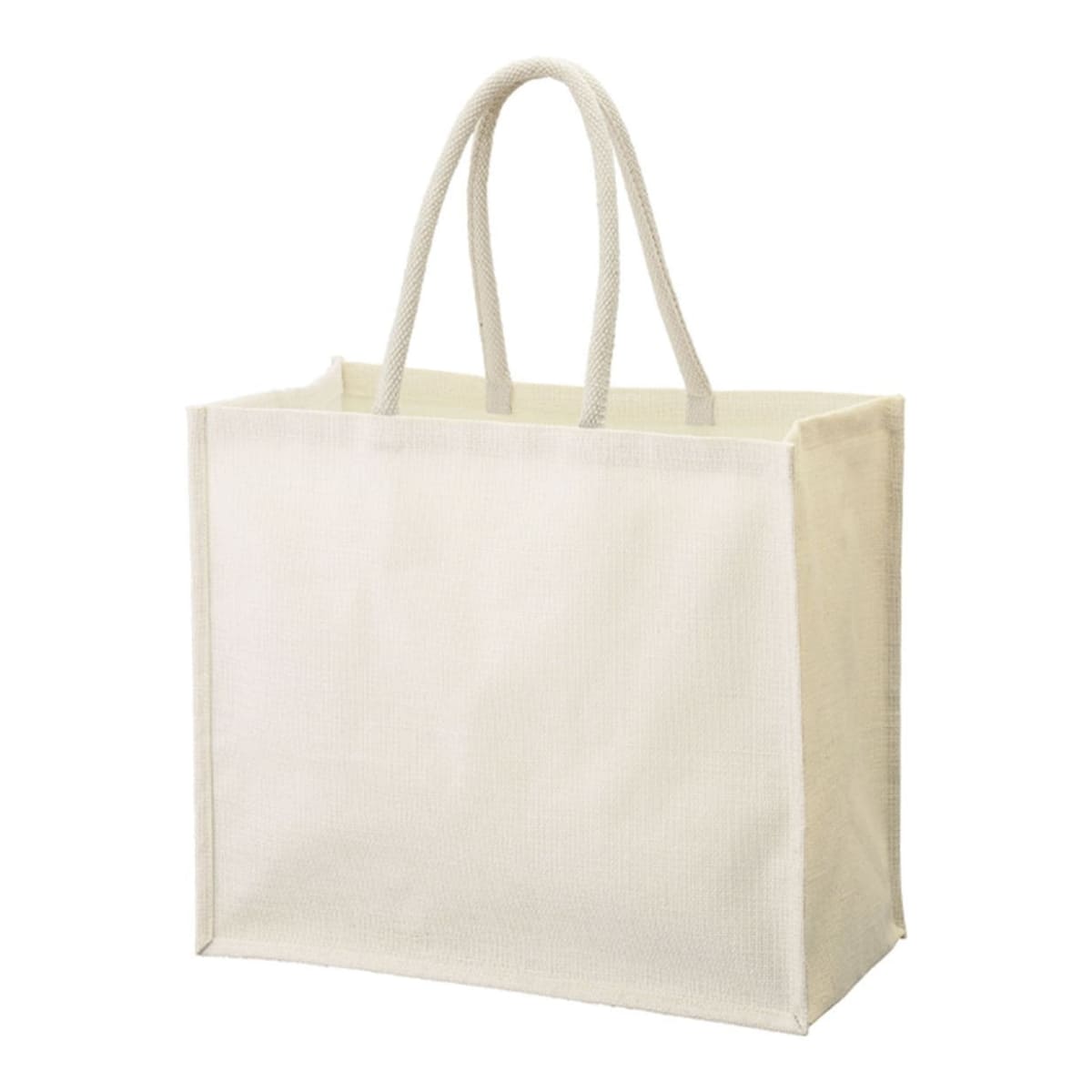 ジュート スクエアトート（LL） | ノベルティ(小物) | 1枚 | TR-1187 | ナチュラルホワイト