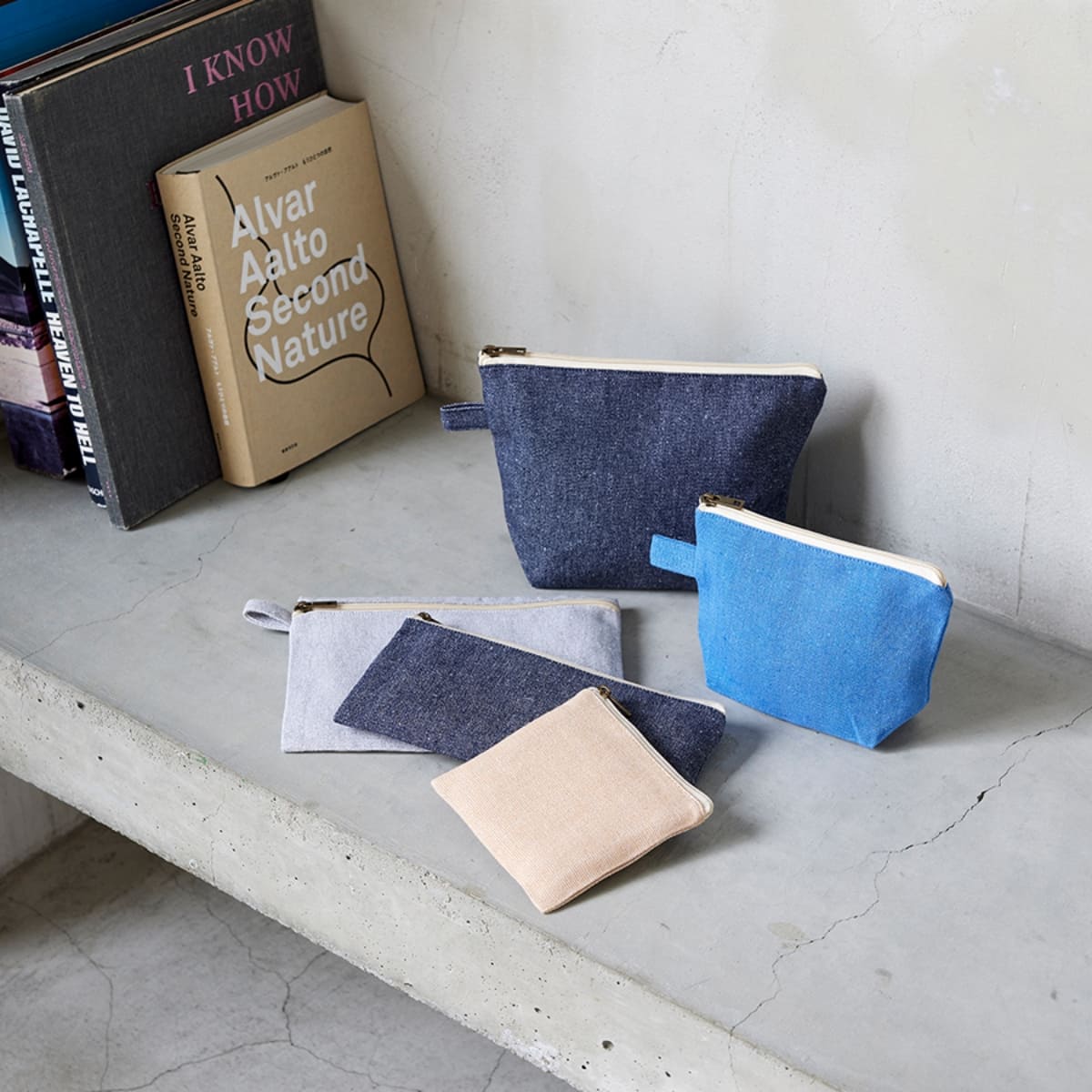 シャンブリック キャンバスデイリーポーチ（M） | ノベルティ(小物) | 1枚 | TR-1192 | ネイビー