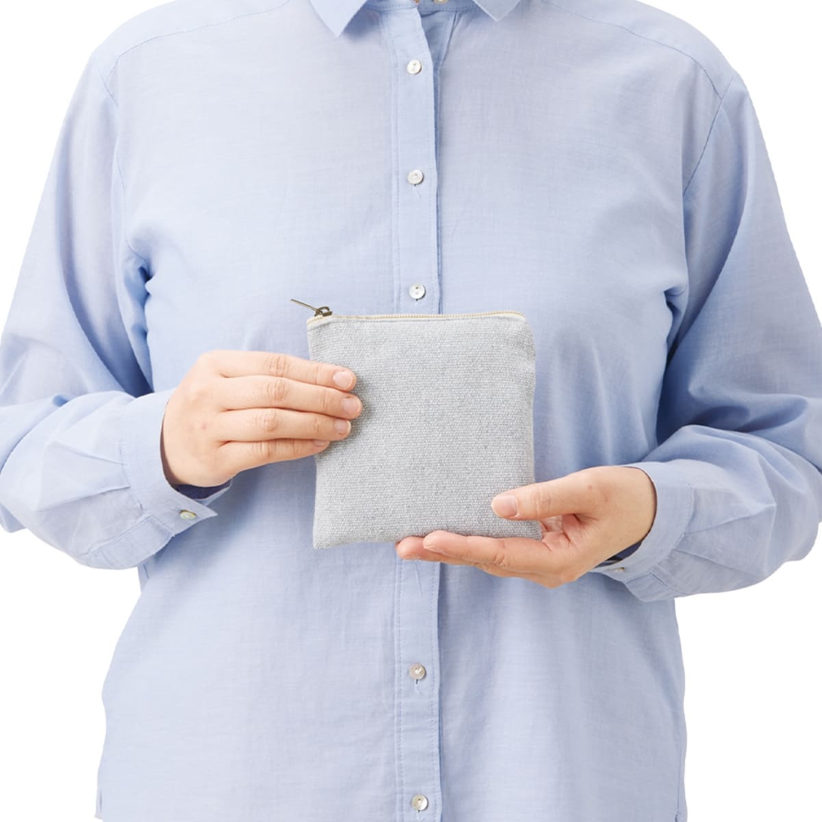 シャンブリック キャンバスフラットポーチ（SS） | ノベルティ(小物) | 1枚 | TR-1193 | ベージュ