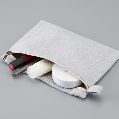 シャンブリック キャンバスフラットポーチ（M） | ノベルティ(小物) | 1枚 | TR-1195 | グレー