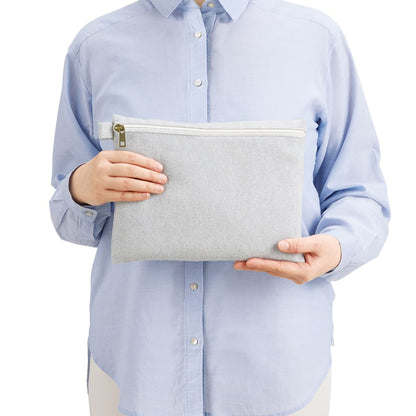 シャンブリック キャンバスフラットポーチ（L） | ノベルティ(小物) | 1枚 | TR-1196 | ネイビー