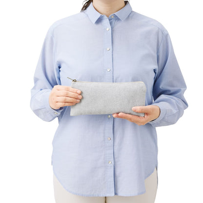 シャンブリック キャンバスフラットポーチ ロング | ノベルティ(小物) | 1枚 | TR-1197 | ベージュ