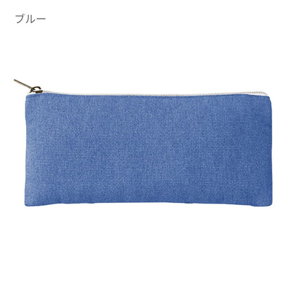 シャンブリック キャンバスフラットポーチ ロング | ノベルティ(小物) | 1枚 | TR-1197 | ネイビー