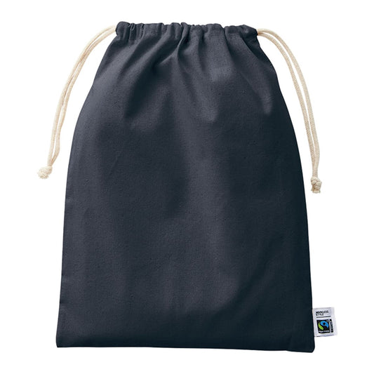 フェアトレードコットン 巾着（L） | ノベルティ(小物) | 1枚 | TF-0007 | ネイビー