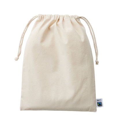 フェアトレードコットン 巾着（L） | ノベルティ(小物) | 1枚 | TF-0007 | ナチュラル