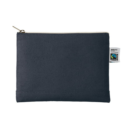 フェアトレードコットン キャンバスフラットポーチ（S） | ノベルティ(小物) | 1枚 | TF-0008 | ネイビー