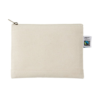 フェアトレードコットン キャンバスフラットポーチ（S） | ノベルティ(小物) | 1枚 | TF-0008 | ナチュラル