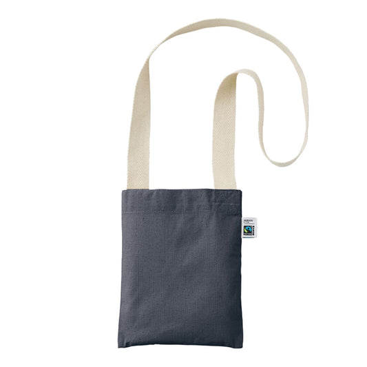 フェアトレードコットン サコッシュ | ノベルティ(小物) | 1枚 | TF-0022 | ネイビー