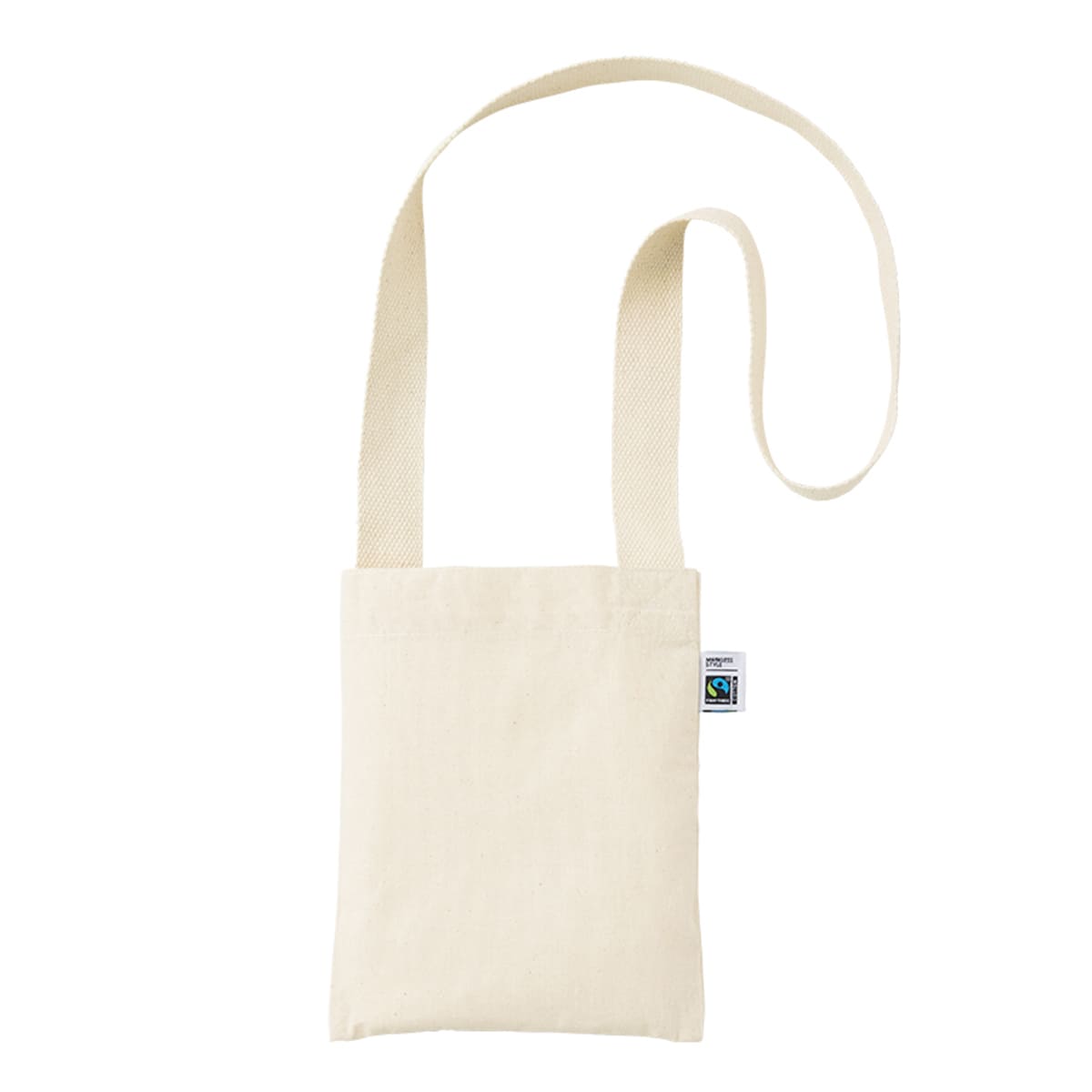 フェアトレードコットン サコッシュ | ノベルティ(小物) | 1枚 | TF-0022 | ナチュラル