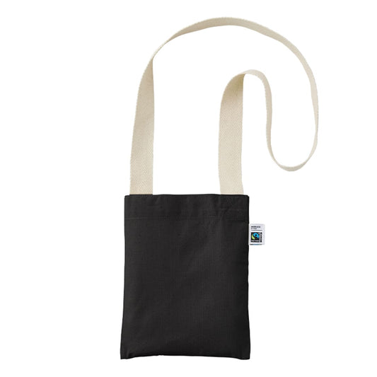 フェアトレードコットン サコッシュ | ノベルティ(小物) | 1枚 | TF-0022 | ナイトブラック