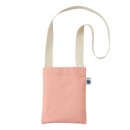 フェアトレードコットン サコッシュ | ノベルティ(小物) | 1枚 | TF-0022 | スモークピンク