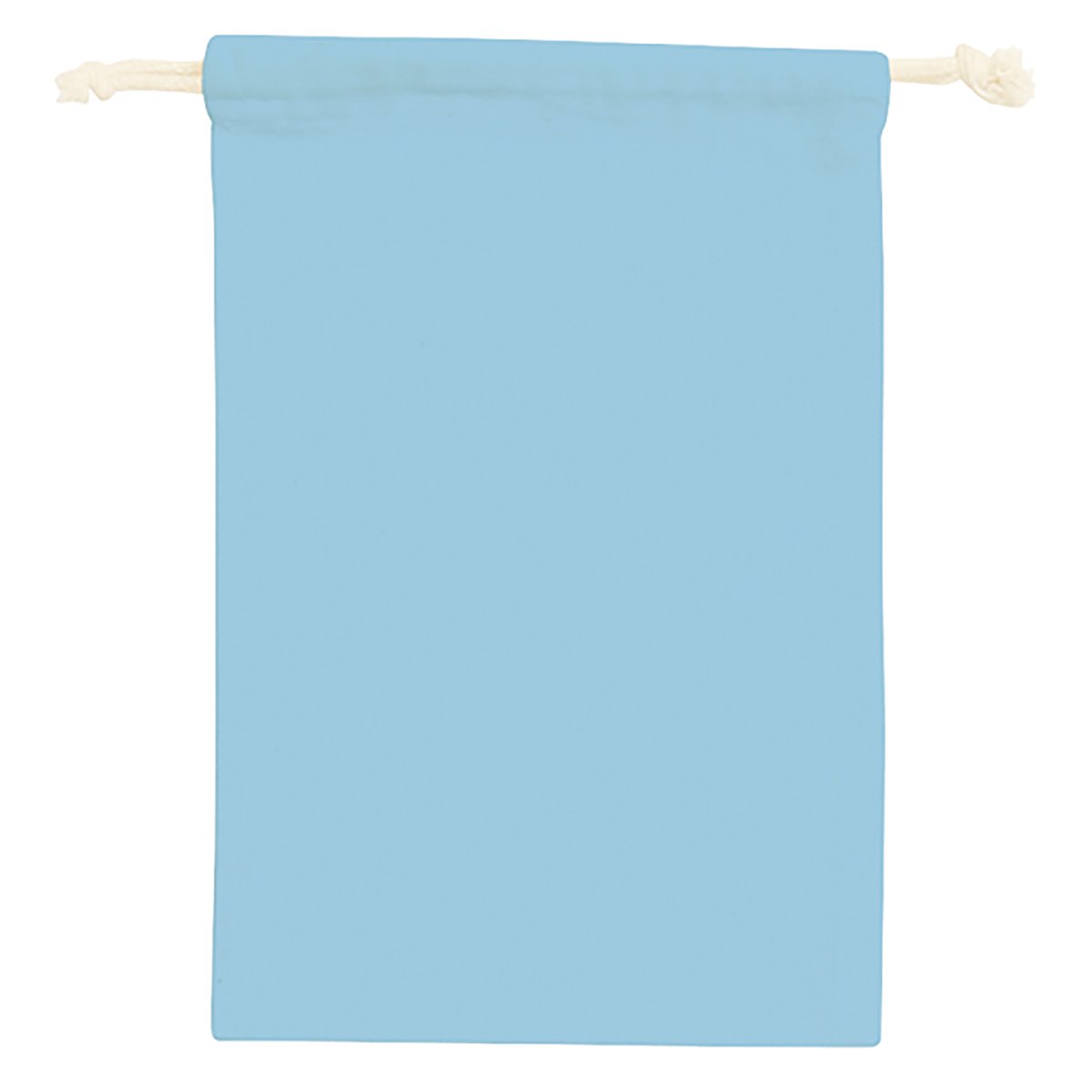 コットン巾着（Ｍ） | ノベルティ(小物) | 1枚 | TR-0293 | ライトブルー