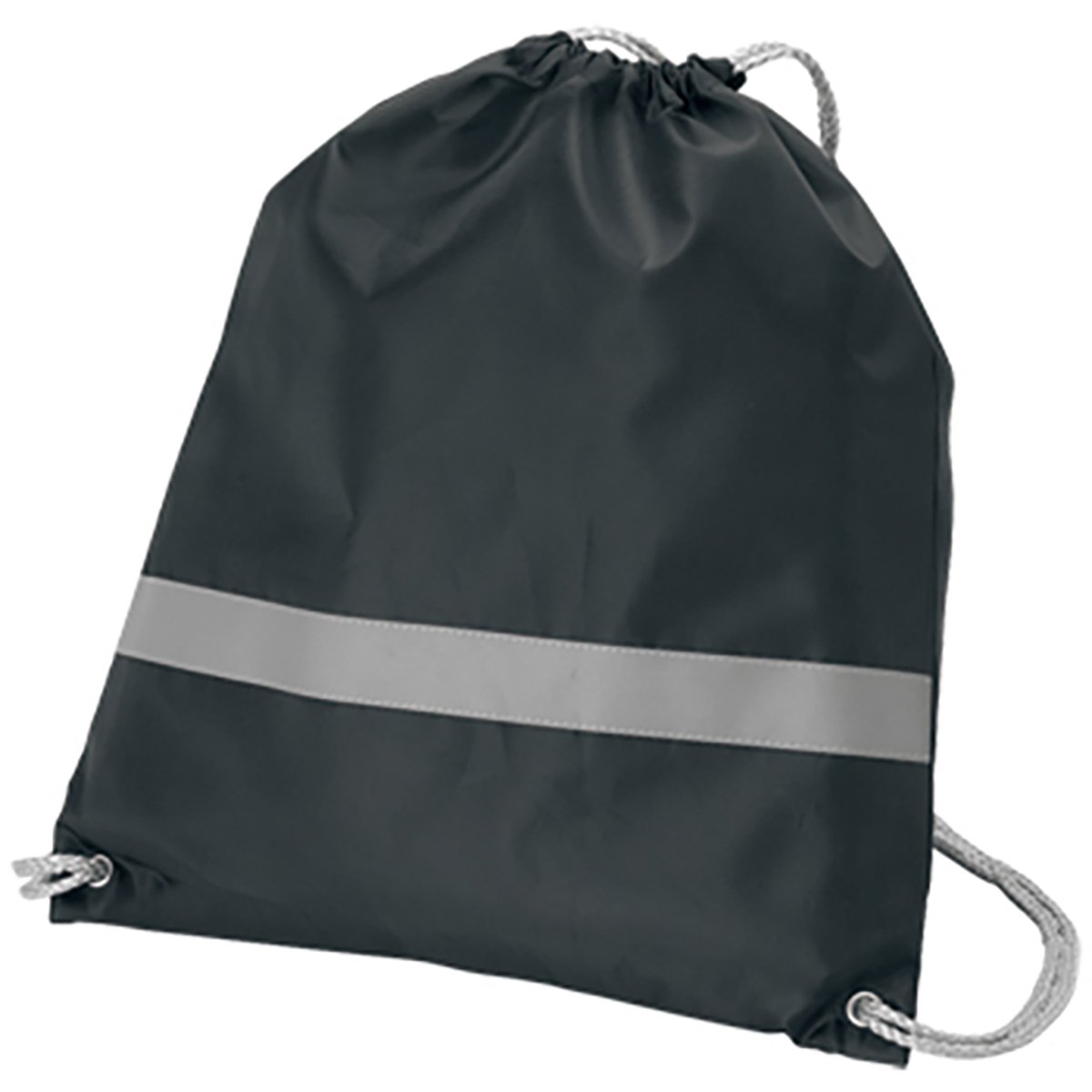 リフレクター付巾着リュック  | ノベルティ(小物) | 1枚 | TR-0296 | ブラック