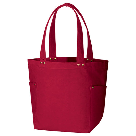 ウォッシュキャンバスマルチスタッズトート（M） | ノベルティ(小物) | 1枚 | TR-0844 | ワインレッド